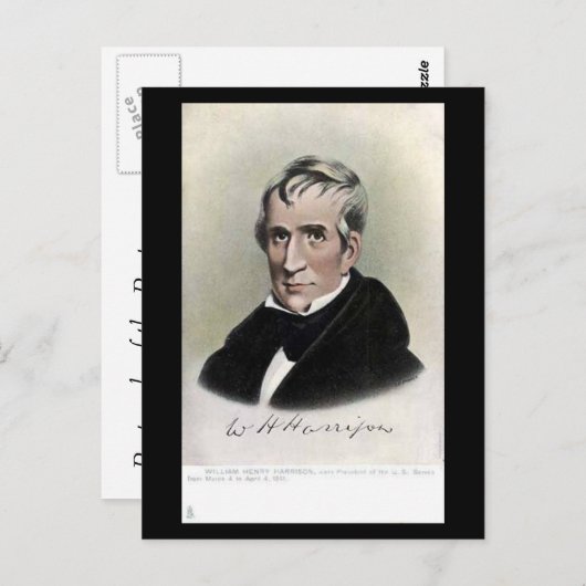 Oud Briefkaart - Amerikaans President William Harr (Voorkant / Achterkant)