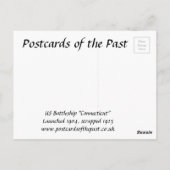 Oud Briefkaart - Amerikaans slagschip "Connecticut (Achterkant)