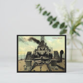 Oud Briefkaart - Amerikaans slagschip "Delaware" (Staand voorkant)