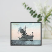 Oud Briefkaart - Amerikaans slagschip "Delaware". (Staand voorkant)