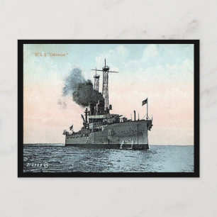 Oud Briefkaart - Amerikaans slagschip "Delaware".