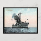 Oud Briefkaart - Amerikaans slagschip "Delaware". (Voorkant)