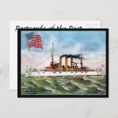 Oud Briefkaart - Amerikaans slagschip "Georgia" (Voorkant / Achterkant)