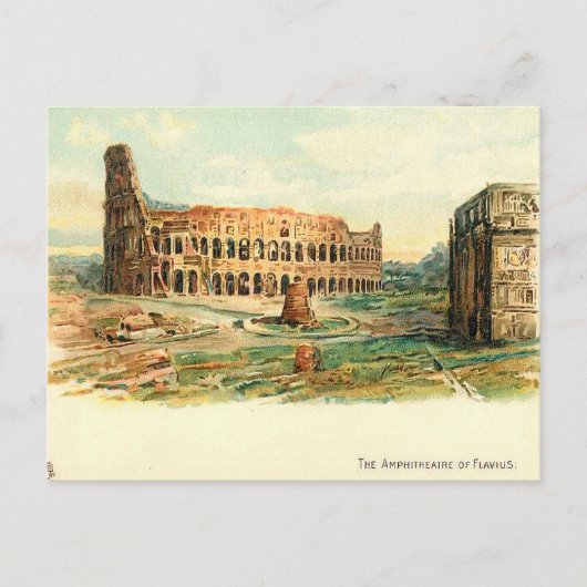 Oud Briefkaart - Amfitheater van Flavius, Rome (Voorkant)