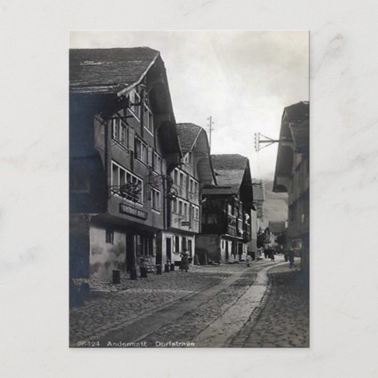 Oud Briefkaart - Andermatt, Schweiz (Voorkant)