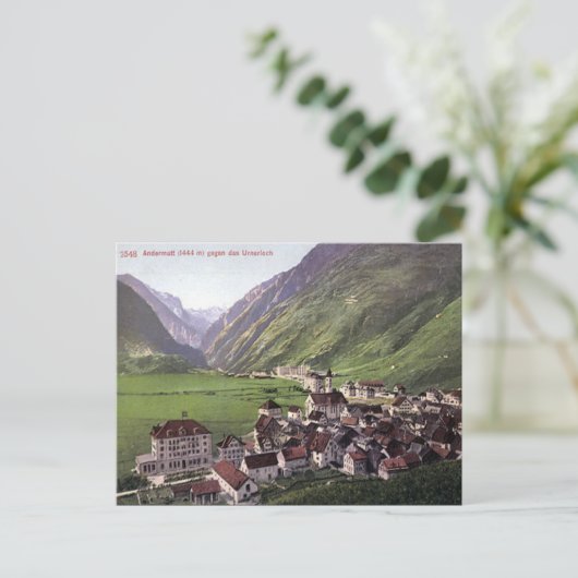 Oud Briefkaart - Andermatt, Suisse (Staand voorkant)