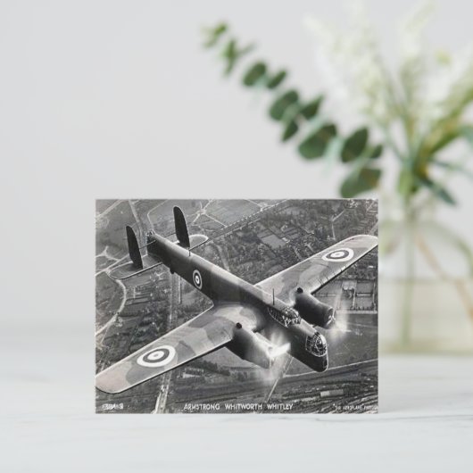 Oud Briefkaart - Armstrong Whitworth "Whitley" (Staand voorkant)