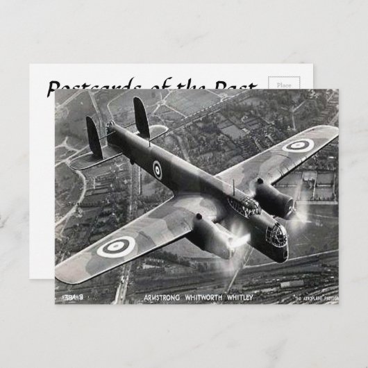 Oud Briefkaart - Armstrong Whitworth "Whitley" (Voorkant / Achterkant)