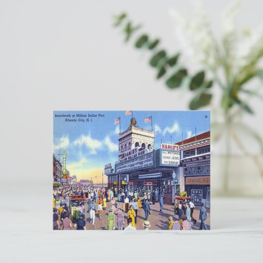 Oud Briefkaart - Atlantic City, New Jersey, VS (Staand voorkant)