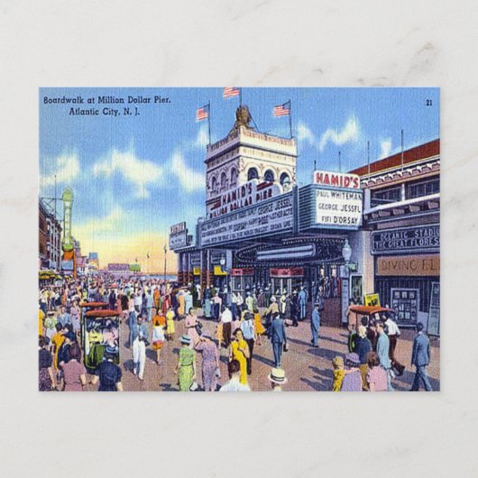 Oud Briefkaart - Atlantic City, New Jersey, VS (Voorkant)