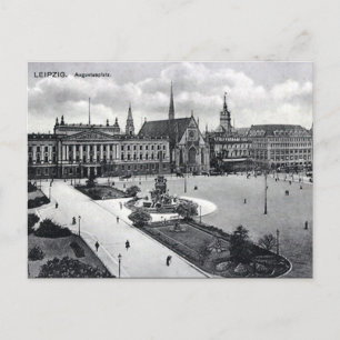 Oud Briefkaart - Augustusplatz, Leipzig
