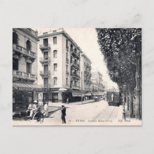 Oud Briefkaart - Ave Jules-Ferry, Tunis