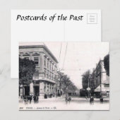 Oud Briefkaart - Avenue de Paris, Tunis (Voorkant / Achterkant)