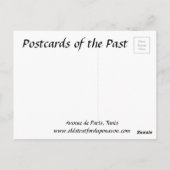 Oud Briefkaart - Avenue de Paris, Tunis (Achterkant)