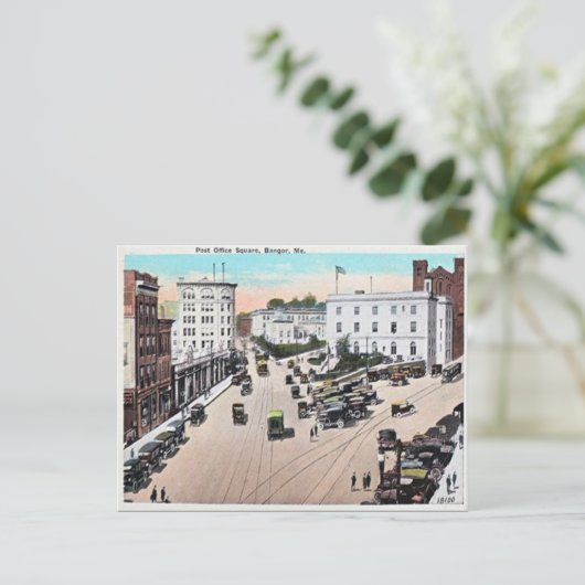 Oud Briefkaart - Bangor, Maine (Staand voorkant)