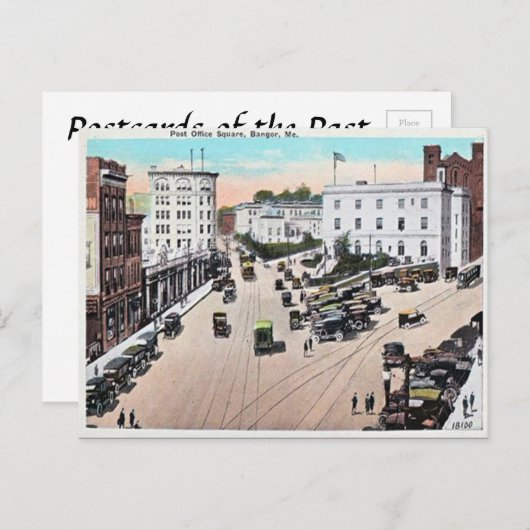 Oud Briefkaart - Bangor, Maine (Voorkant / Achterkant)