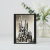Oud Briefkaart - Barcelona, Sagrada Familia (Staand voorkant)