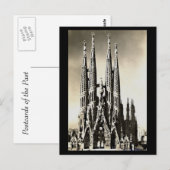 Oud Briefkaart - Barcelona, Sagrada Familia (Voorkant / Achterkant)