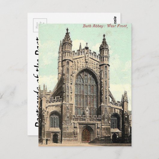 Oud Briefkaart - Bath Abbey (Voorkant / Achterkant)