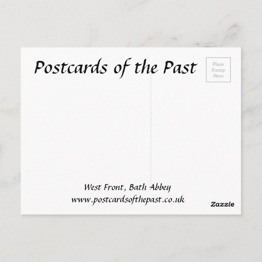 Oud Briefkaart - Bath Abbey (Achterkant)