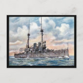 Oud Briefkaart - Battleship HMS Lord Nelson (Voorkant)