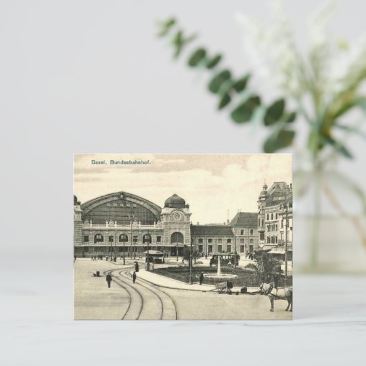 Oud Briefkaart - Bazel, Zwitserland (Staand voorkant)