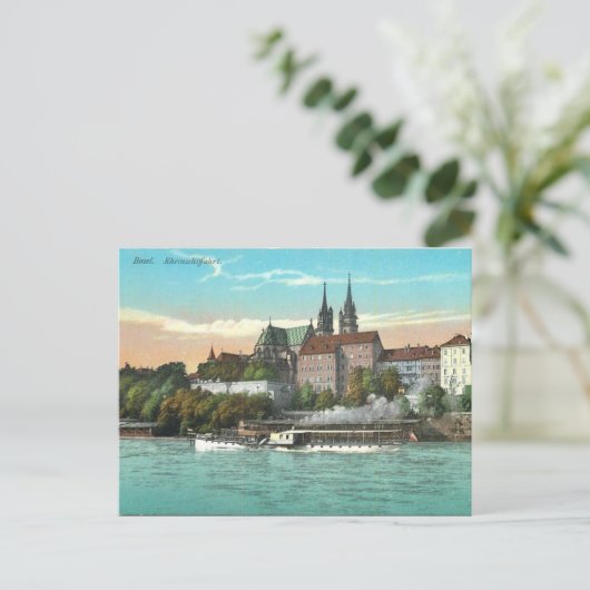 Oud Briefkaart - Bazel, Zwitserland (Staand voorkant)