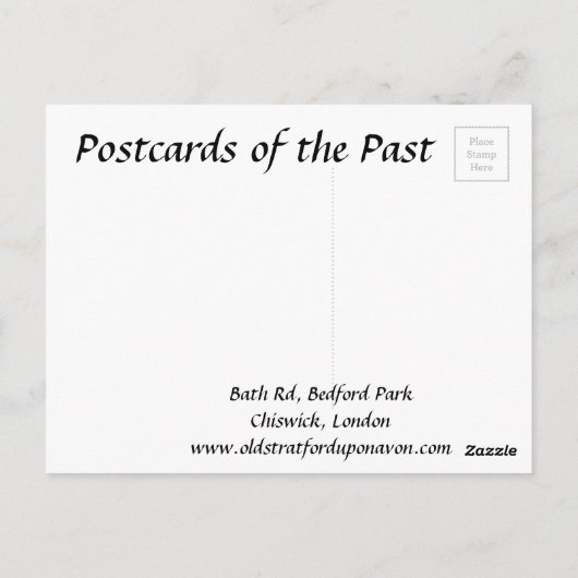 Oud Briefkaart - Bedford Park, Chiswick (Achterkant)