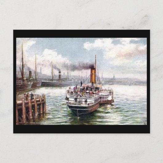 Oud Briefkaart - Belfast Harbour (Voorkant)