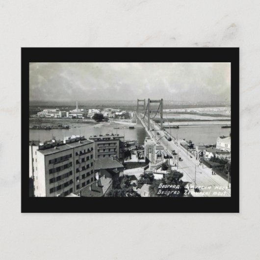 Oud Briefkaart - Belgrado, Koning Alexander Bridge (Voorkant)