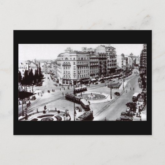 Oud Briefkaart, Belgrado, Terazije in 1939 Briefkaart (Voorkant)