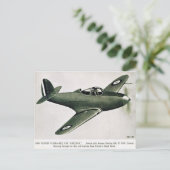 Oud Briefkaart - Bell P.39 Aircobra Fighter Plane (Staand voorkant)