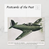 Oud Briefkaart - Bell P.39 Aircobra Fighter Plane (Voorkant / Achterkant)