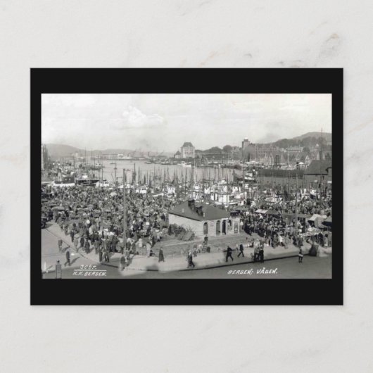 Oud Briefkaart, Bergen, Noorwegen Briefkaart (Voorkant)