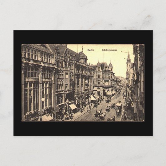 Oud Briefkaart, Berlijn, Friedrichstrasse Briefkaart (Voorkant)