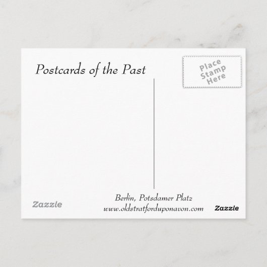 Oud Briefkaart - Berlijn, Potsdamer Platz (Achterkant)