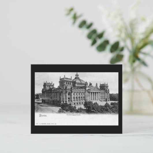 Oud Briefkaart, Berlijn, Reichstag Briefkaart (Staand voorkant)