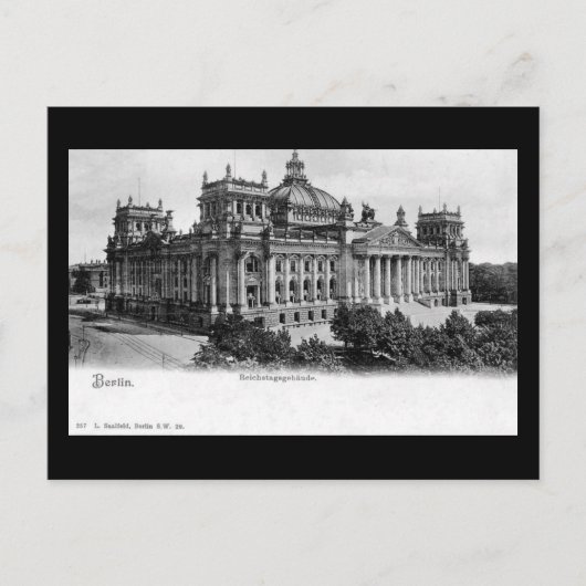 Oud Briefkaart, Berlijn, Reichstag Briefkaart (Voorkant)
