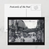 Oud Briefkaart - Berlijn, station Friedrichstrasse (Voorkant / Achterkant)