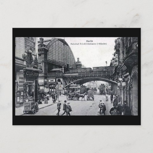 Oud Briefkaart - Berlijn, station Friedrichstrasse (Voorkant)