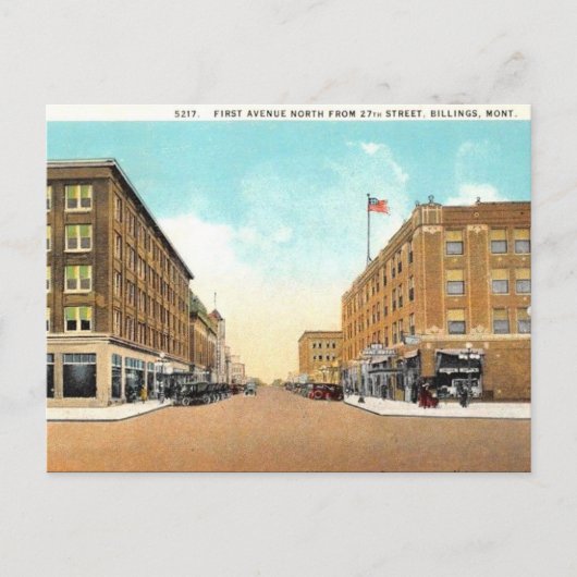 Oud Briefkaart - Billings, Montana (Voorkant)