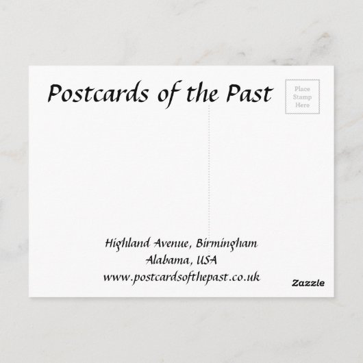 Oud Briefkaart - Birmingham, Alabama (Achterkant)