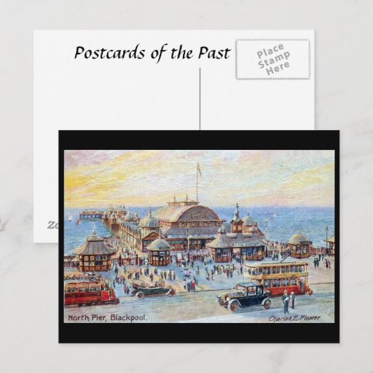 Oud Briefkaart - Blackpool, Noord-Pier (Voorkant / Achterkant)