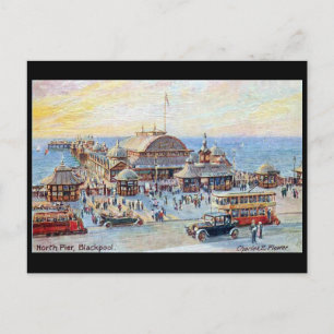 Oud Briefkaart - Blackpool, Noord-Pier