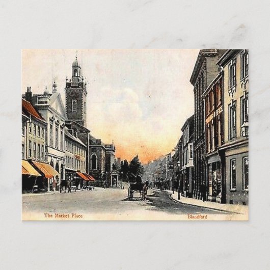 Oud Briefkaart - Blandford Forum, Dorset (Voorkant)