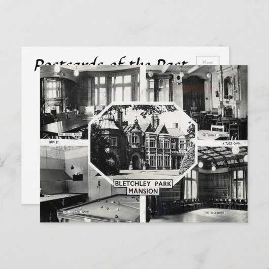 Oud Briefkaart - Bletchley Park Mansion (Voorkant / Achterkant)