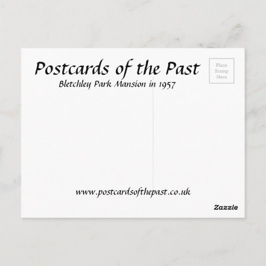 Oud Briefkaart - Bletchley Park Mansion (Achterkant)