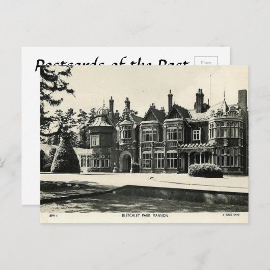 Oud Briefkaart - Bletchley Park Mansion (Voorkant / Achterkant)