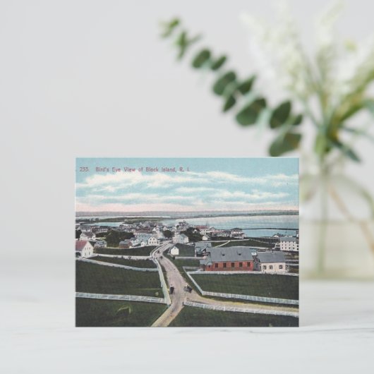 Oud Briefkaart - Block Island, Rhode Island (Staand voorkant)
