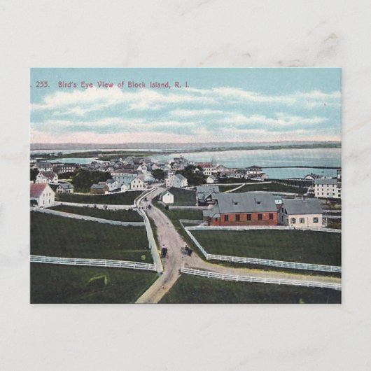 Oud Briefkaart - Block Island, Rhode Island (Voorkant)